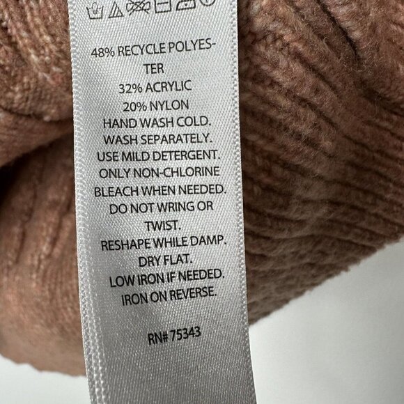 Cupcakes and Cashmere Cable Knit Sweater Vest Size S Mock Neck Brown - Picture 6 of 8